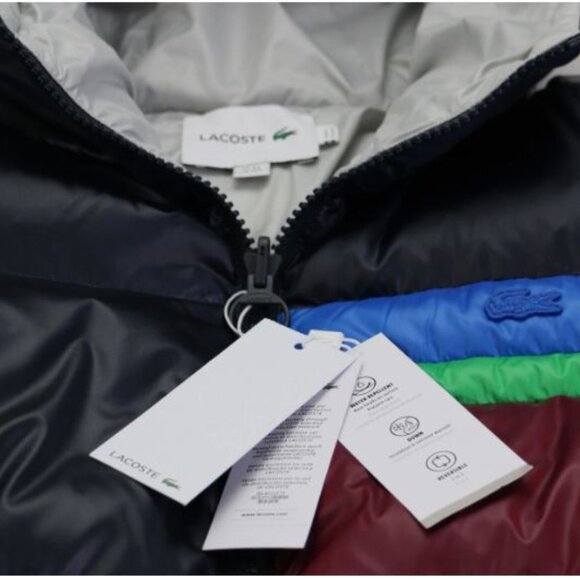Lacoste Reversible Colorblock Accent Down Jacket Men's Size XL/58 $450 Puffer - Picture 11 of 15